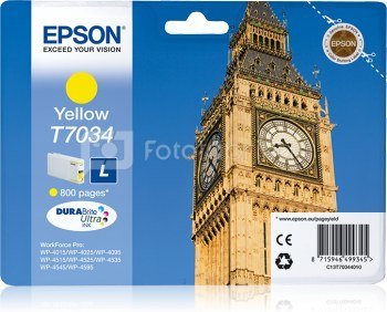 Epson ink cartridge L yellow T 703 WorkForce Pro T 7034