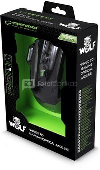 Esperanza MOUSE WIRE FOR PLAYERS 7D Optical USB MX201 WOLF GREEN
