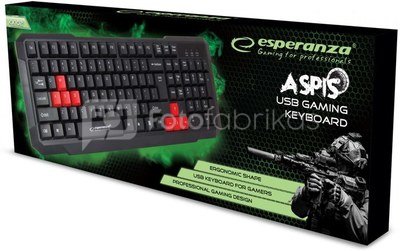Esperanza Usb keyboard aspis red