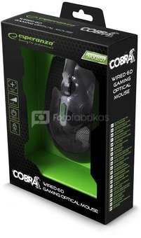 Esperanza WIRED FOR PLAYERS MOUSE 6D Optical USB MX207 COBRA