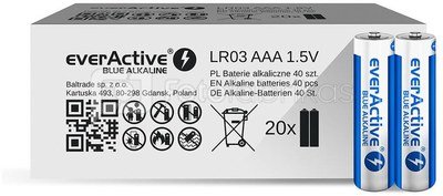 everActive BATTERIES LR03/AAA BLUE ALKALINE 40 PCS