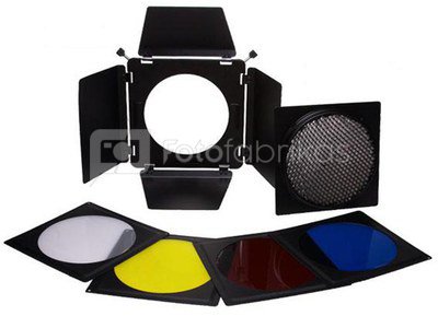 Falcon Eyes Barndoor Set, Honeycomb Grid and Filters SFA-BHC