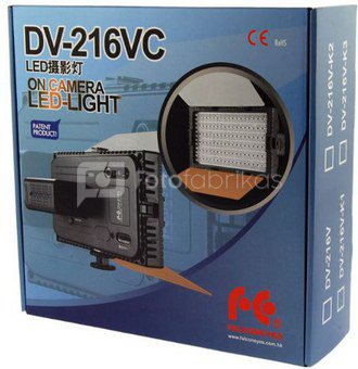 Falcon Eyes Bi-Color LED Lamp Set Dimmable DV-216VC-K2 incl. Battery