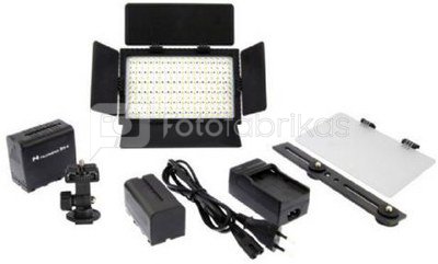 Falcon Eyes Bi-Color LED Lamp Set Dimmable DV-216VC-K2 incl. Battery