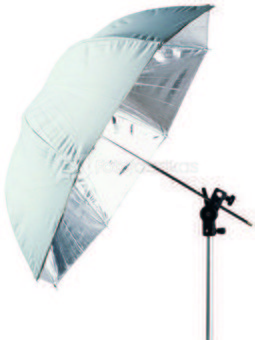 Falcon Eyes Jumbo Umbrella UR-T86S Silver/White 216 cm