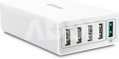 FANTEC QC3-A51 Quick Charge 3.0 40W 5 USB Ports white