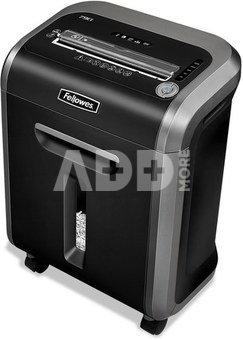 Fellowes Powershred 79Ci Cross-Cut Shredder, Shreds 16 sheets per pass into 4 x 38mm cross-cut particles (Security Level P-4) 100% Jam Proof System eliminate paper jams and powers through tough jobs SilentShred® Technology minimises disruption in shared work spaces Patented SafeSense® Technology stops shredding when hands touch the paper opening Energy savings system reduces in-use energy consumption and powers down after periods of inactivity. Shreds continuously for up to 20 minutes Sleek,