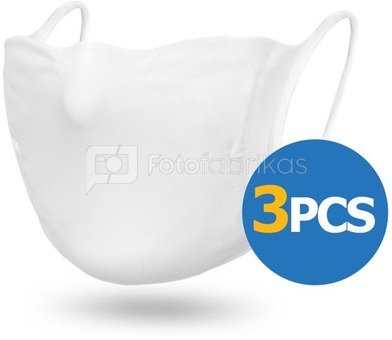 FHC reusable face mask 3pcs, white