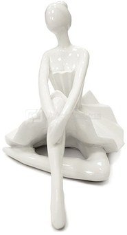 Figūrėlė Balerina balta polirezininė 9,5x13x8,5 cm 107717