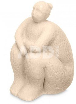 Figūrėlė Sėdinti moteris keramikinė kreminė 19x18x32 cm Giftdecor 94253