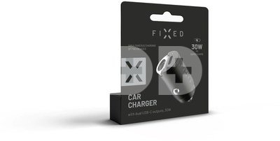 FIXED Dual USB-C Car Charger 30W, Black