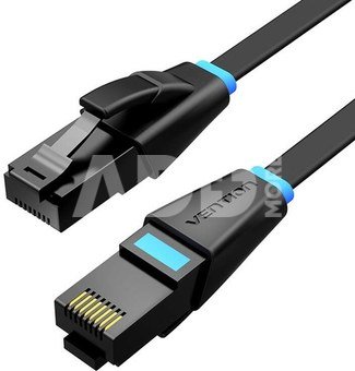 Flat network cable cat.6 UTP Vention IBJBK 8m Black