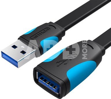 Flat USB 3.0 extender Vention VAS-A13-B100 1m Black