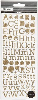FOCUS GLITTERSTICKERS GOLD LETTERS