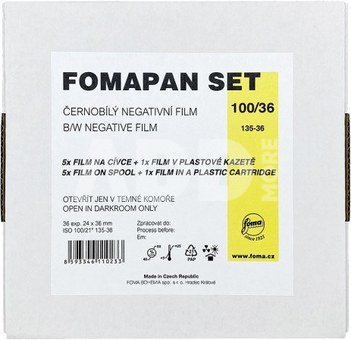 Foma film Fomapan 100/36 Set 6 filmi + cartrige