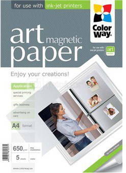 ColorWay Matte Magnetic Photo Paper, A4, 650 g/m2, 5 sheets