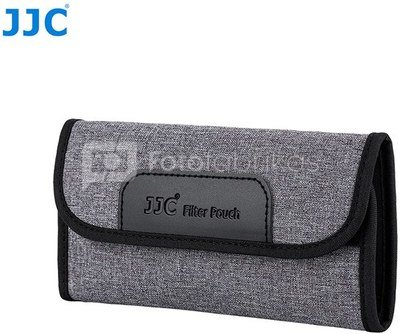 JJC FP K4S Grey Filter Pouch holds 4 filters up to 58mm