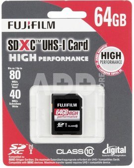 Fujifilm 64GB SDXC SDXC Card High Performance Class 10 UHS I
