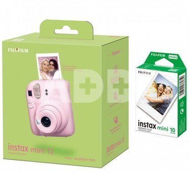 Momentinis fotoaparatas Fujifilm instax mini 12 BLOSSOM PINK+instax mini instant film (10pl)
