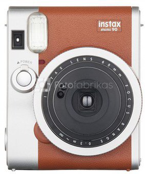 Fujifilm Instax Mini 90 Neo Classic (Rudas) + 10 Fotoplokštelių