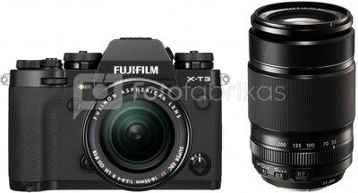 Fujifilm X-T3 + 18-55mm + 55-200mm Kit - Juodas