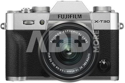 Fujifilm X-T30 + 15-45mm Kit, Sidabrinis