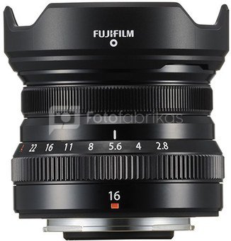 Fujifilm XF 16mm f/2.8 R WR, Juodas