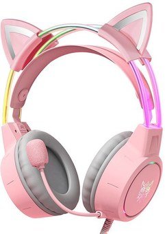 Gaming headphones ONIKUMA X15Pro Pink Cat's Ears
