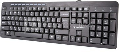 Gembird Multimedia Keyboard KB-UM-106 USB Keyboard, Wired, Keyboard layout US, Black