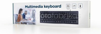 Gembird Multimedia Keyboard KB-UM-107  Wired, US, Black
