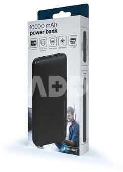 Gembird | PB10-02 | Power Bank | 10000 mAh | 2 x USB-AF | Black