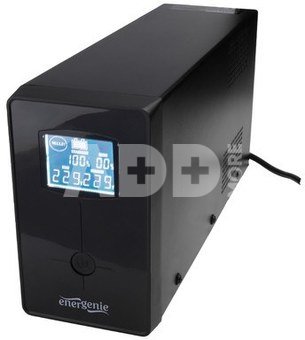 Energenie UPS with USB and LCD display, 850 VA, black
