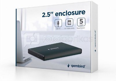 Gembird USB 3.0 2.5'' enclosure EE2-U3S-3-G SATA, USB 3.0