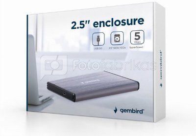 Gembird USB 3.0 2.5'' enclosure EE2-U3S-3-LG SATA, USB 3.0
