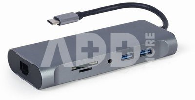 Gembird USB-C Hub USB-C PD GbE VGA HDMI 3xUSB 3.1 card