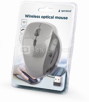 Gembird Wireless Optical mouse MUSW-6B-02-BG  USB, Black-Spacegrey