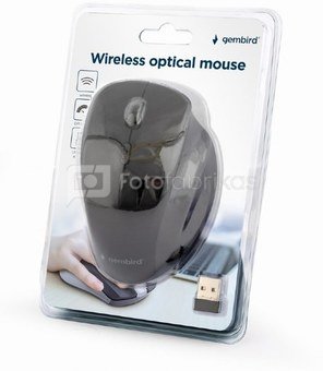 Gembird Wireless Optical mouse MUSW-6B-02  USB, Black