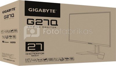 Gigabyte Gaming Monitor G27Q-EK 27 ", QHD, 2‎560 x 1440 pixels