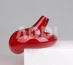 Glass vase H20 cm red