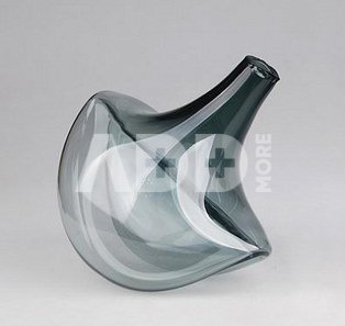 Glass vase H28 cm gray