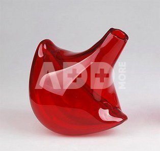 Glass vase H28 cm red