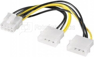 Goobay 93241 Power cable/adapter for PC graphics cards; PCI-E to PCI Express 8-pin, 0.15 m