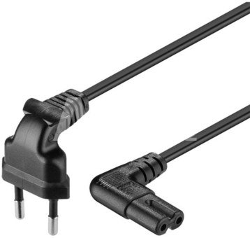 Goobay 97344 Euro connection cord, both ends angled, 0.75 m, black
