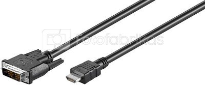 Goobay 50580 DVI-D/HDMI™ cable, nickel plated, 2m, Black