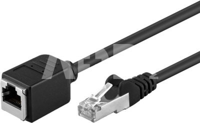 Goobay Extension Cable 73386 Cat 5E, F/UTP, Black, 0.5 m
