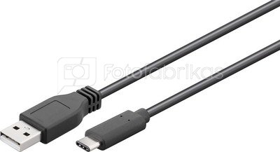 Goobay USB 2.0 cable 55466 USB-C male, USB 2.0 male (type A), 1 m, Black