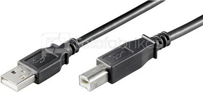Goobay USB 2.0 Hi-Speed cable USB 2.0 male (type A), USB 2.0 male (type B), 1.8 m, Black