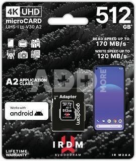 GOODRAM IRDM microSDXC 512GB V30 UHS-I U3 + adapter