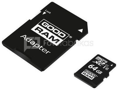 GOODRAM microSDXC 64GB Class 10 UHS-I + adapter