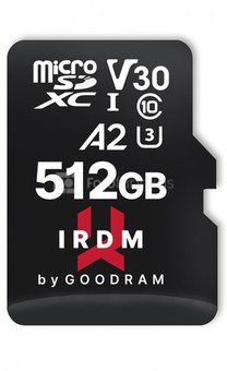 GOODRAM Memory card microSD IRDM 512GB UHS-I U3 A2 + adapter